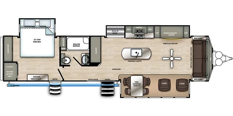 Forest River Sierra Destination 401FLX floor plan