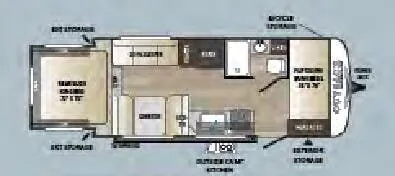 Keystone Outback Ultra-Lite 210URS floor plan
