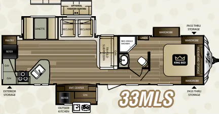 Keystone Cougar XLite 33MLS floor plan