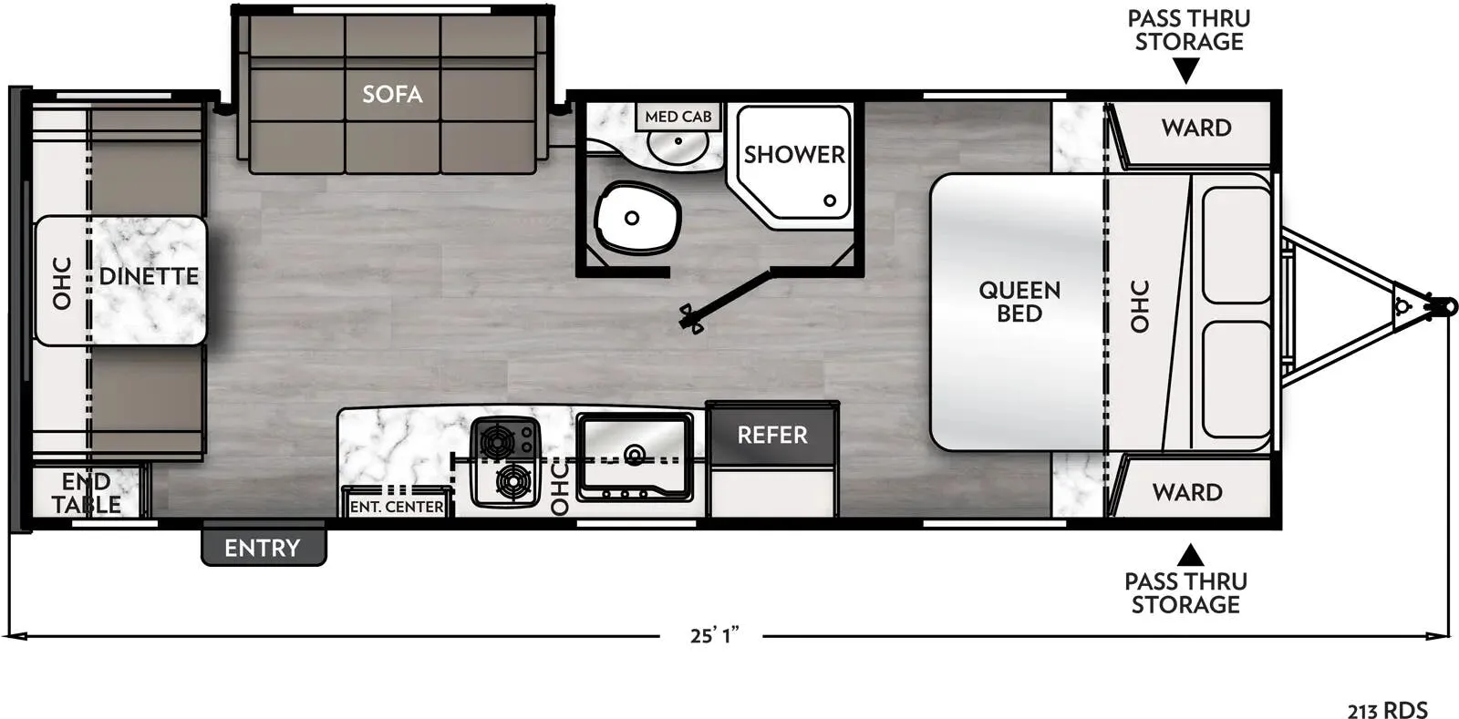 Coachmen Apex Nano 213RDS floor plan