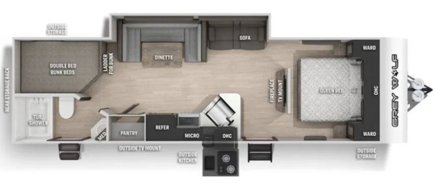 2022 Forest River Cherokee Patriot Edition 26DBH - Floor plan
