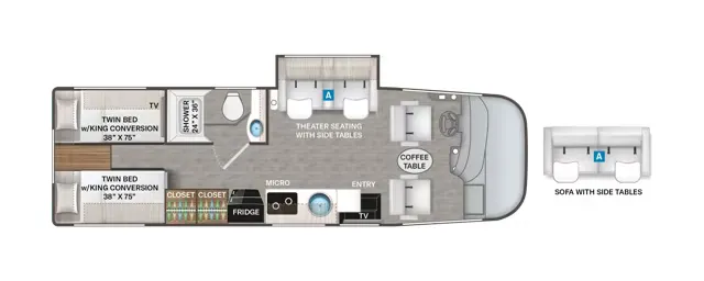 2027 Thor Motor Coach Axis 26.2 - Floor plan