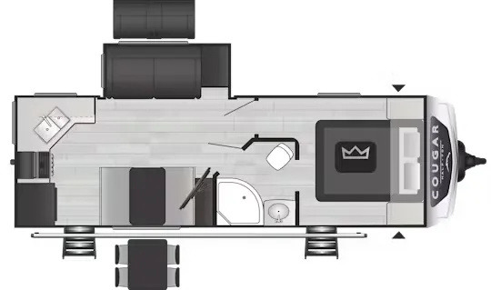 Keystone Cougar Half-Ton 24SABWE floor plan