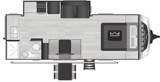 Keystone Cougar Half-Ton 22MLSWE floor plan