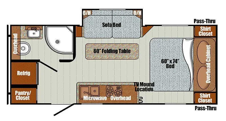 Gulf Stream Vintage Cruiser 19CSK floor plan