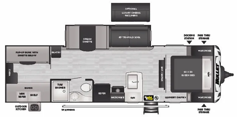 Keystone Bullet Premium 287QBSWE floor plan