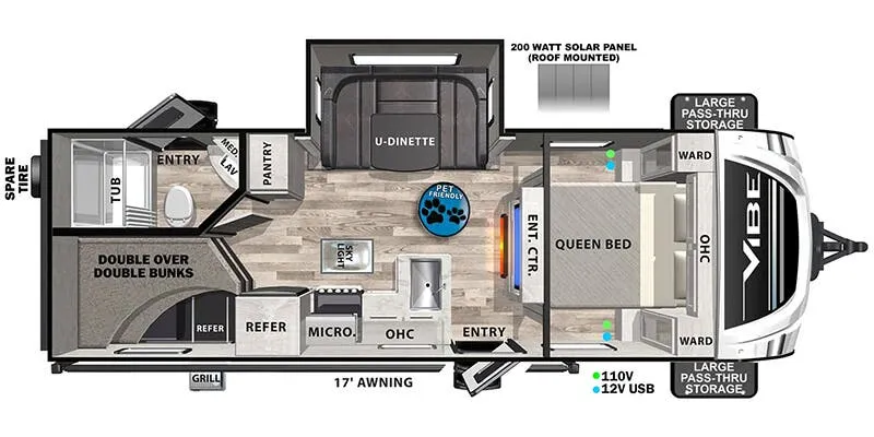 Forest River Vibe West 24DB floor plan