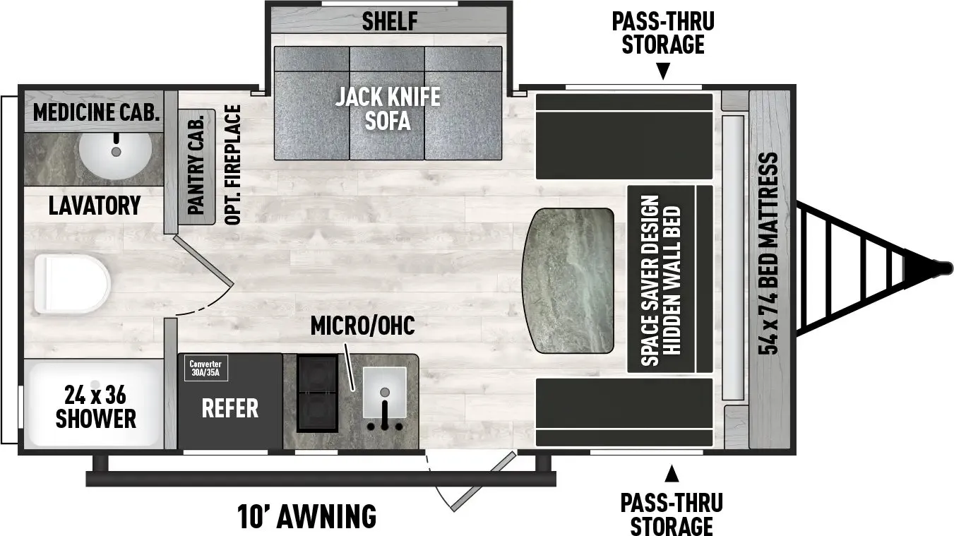 Coachmen Clipper Travel Trailers 17MBS floor plan