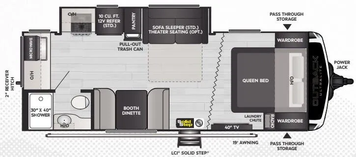 Keystone Outback 221MD floor plan