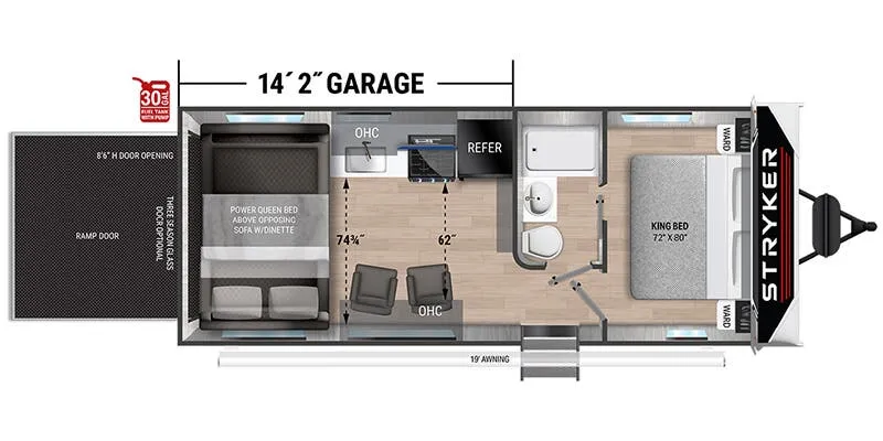 Cruiser RV Stryker ST-2314 floor plan