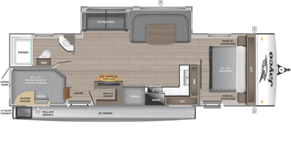 2026 Jayco Jay Feather 27BH floor plan