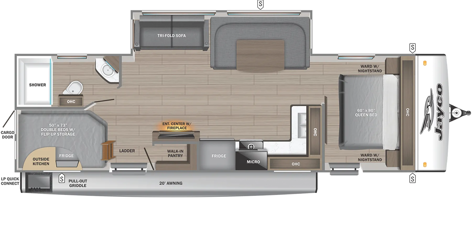 2026 Jayco Jay Feather 27BH - Floor plan