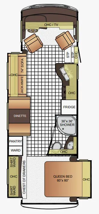 Newmar Bay Star Sport 2903 floor plan