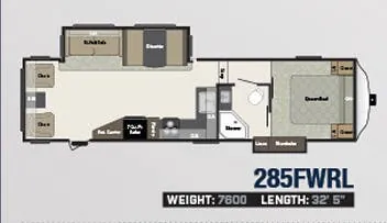 Keystone Springdale 285FWRL floor plan
