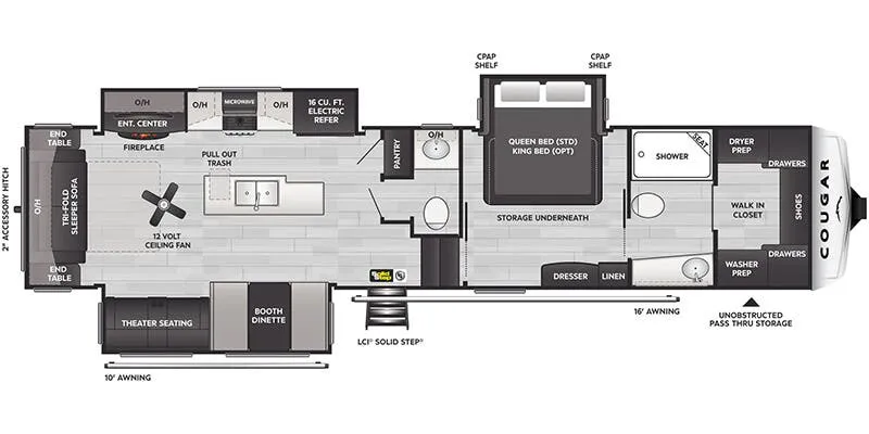 2026 Keystone RV Cougar 355FBS floor plan