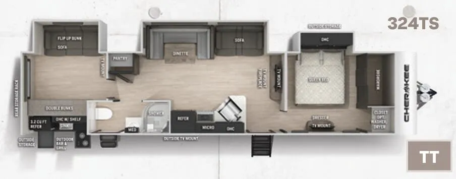 Forest River Cherokee 324TS floor plan