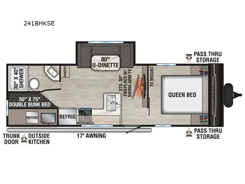2026 K-Z Sportsmen SE 241BHKSE - Floor plan