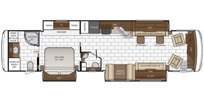 2015 Newmar Ventana 4002 floor plan