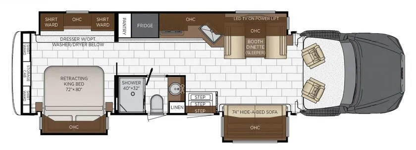 2026 Newmar Supreme Aire 3827 - Floor plan