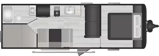 Keystone Hideout Sport 240BHWE floor plan