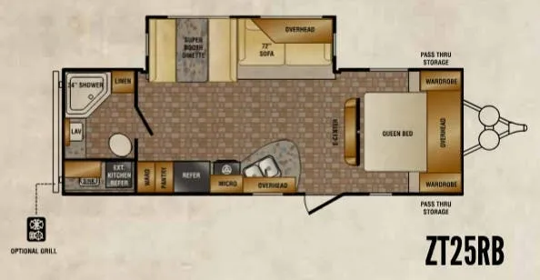 CrossRoads Zinger ZT25RB floor plan