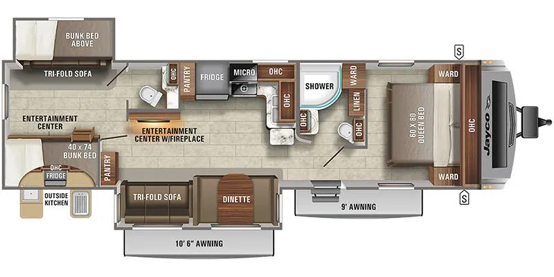 2021 Jayco White Hawk 32BH - Floor plan