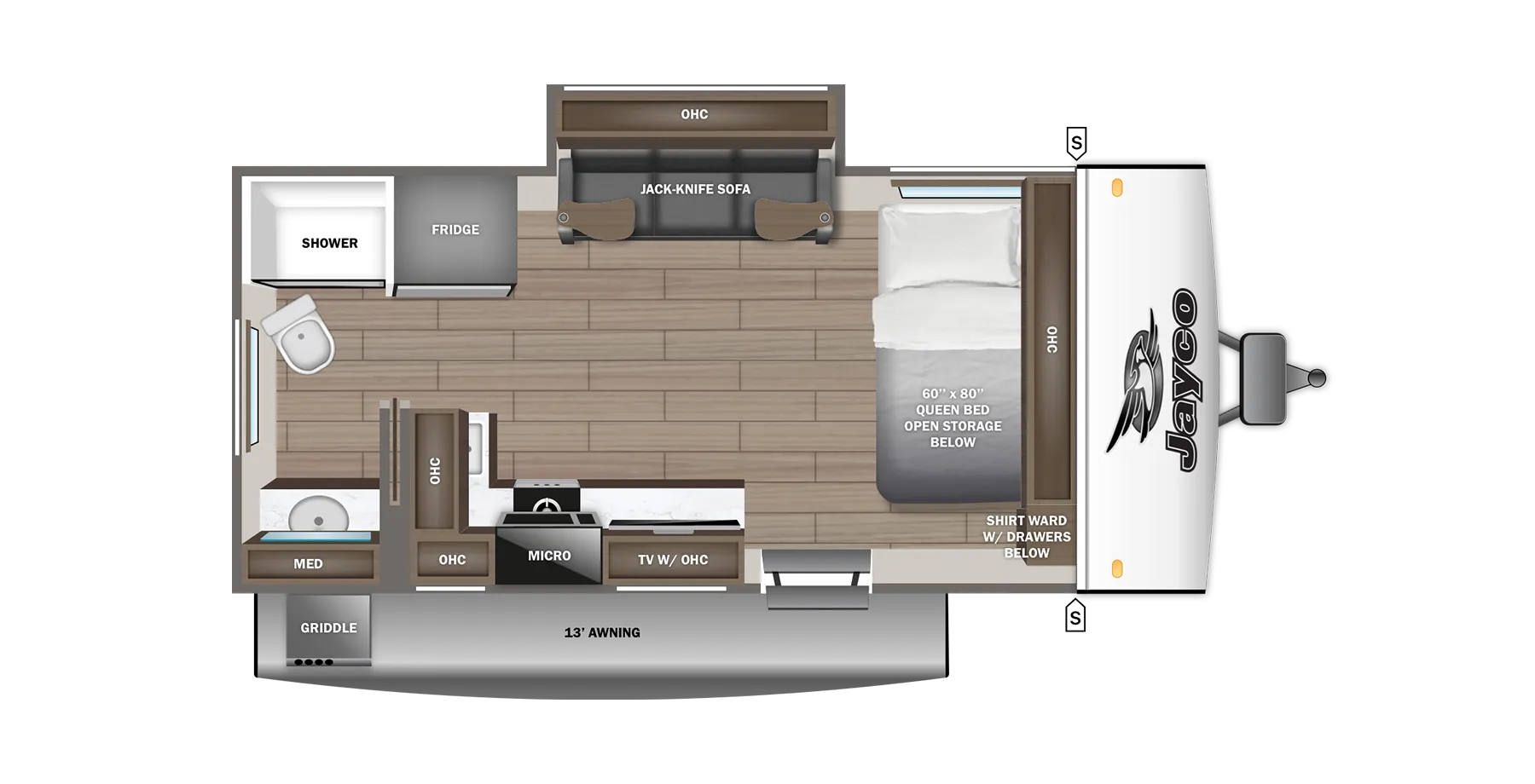 2026 Jayco Jay Feather Air 16RB - Floor plan