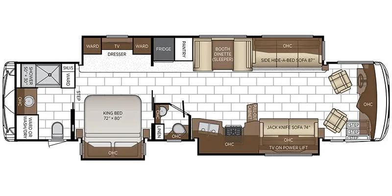 Newmar Ventana 4037 floor plan