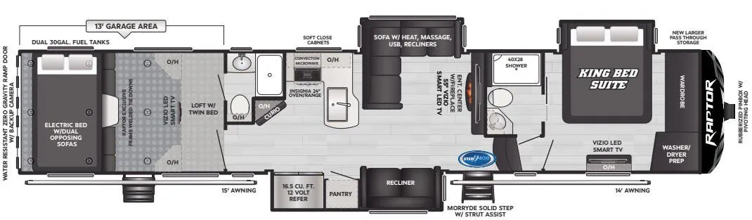 Keystone Raptor 431 floor plan