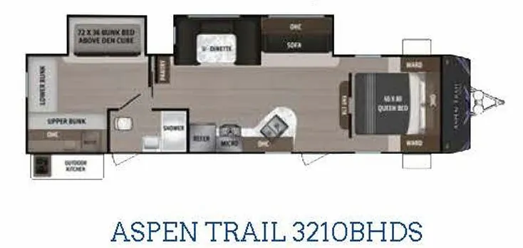 Dutchmen Aspen Trail 3210BHDS floor plan