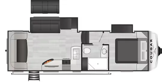 Keystone Cougar Half-Ton 24RDS floor plan