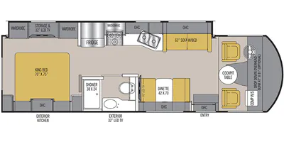 2018 Coachmen Mirada 29FW - Floor plan