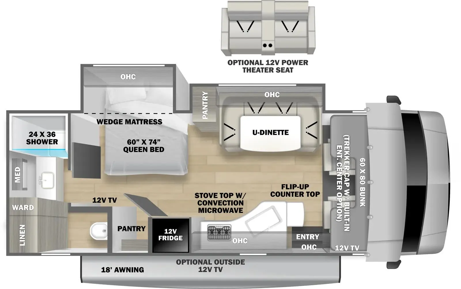 Forest River Sunseeker Classic 2440DS floor plan