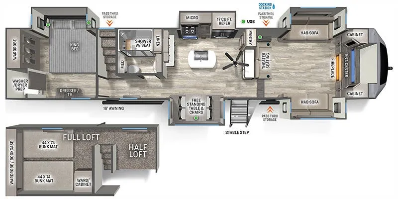 Forest River Sierra 3990FL floor plan