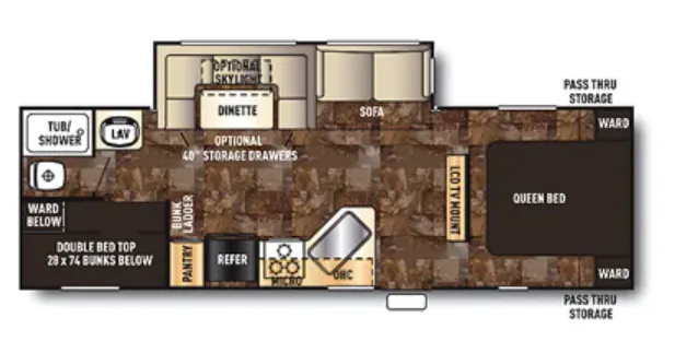 Forest River Cherokee 264BH floor plan