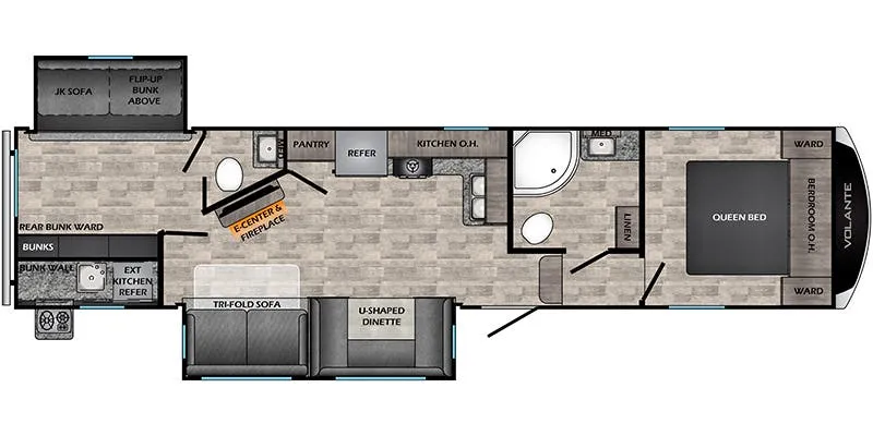 CrossRoads Volante 329DB floor plan