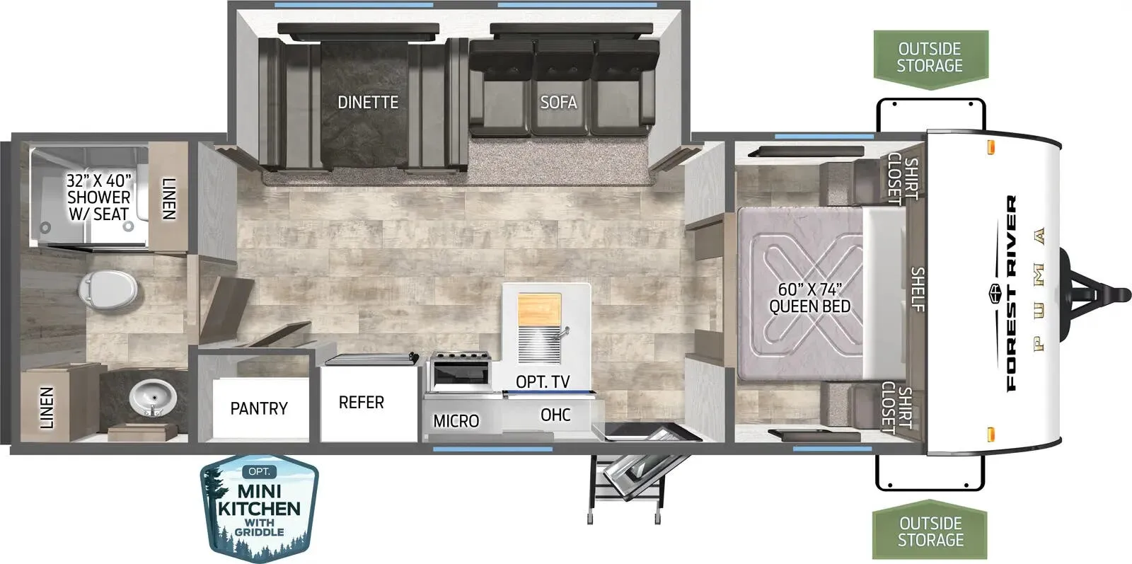 Palomino Puma Camping Edition 250RBCE floor plan