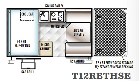 Forest River Flagstaff SE T12RBTHSE floor plan