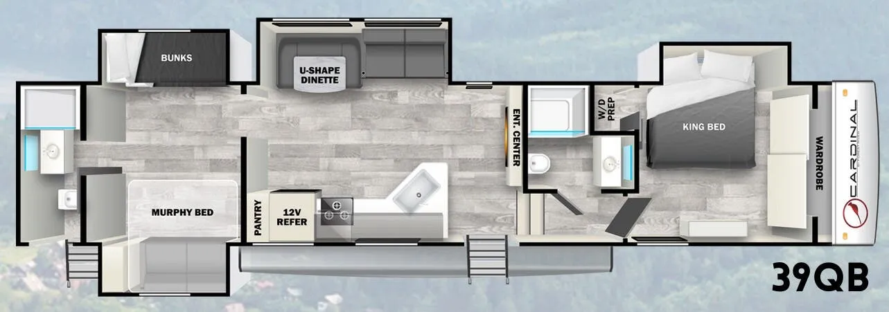 Forest River Cardinal 39QB floor plan