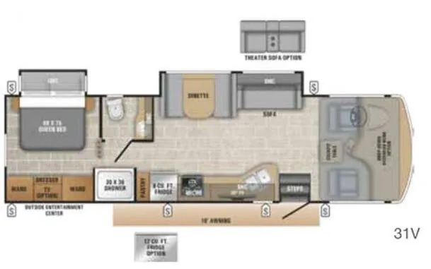 Entegra Coach Vision 31V floor plan