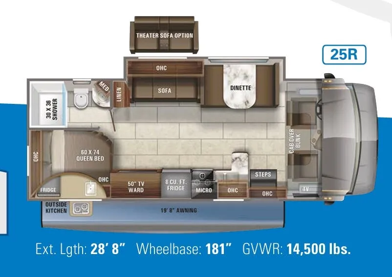 Jayco Redhawk 25R floor plan