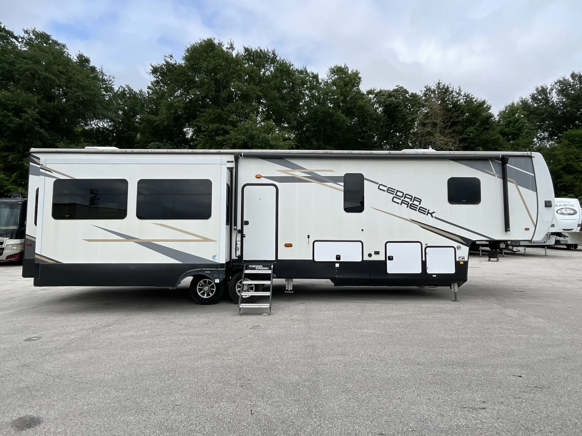 2023 Forest River Cedar Creek 377BH — campside