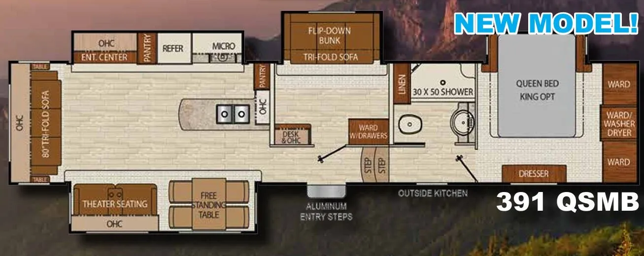 Coachmen Chaparral 391QSMB floor plan