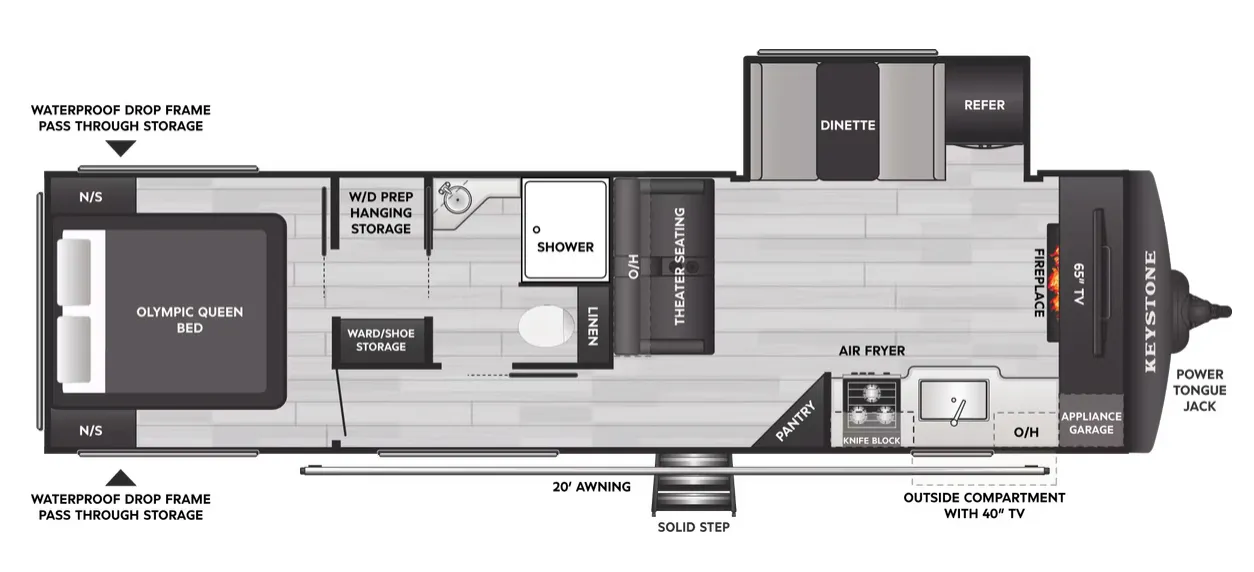 2027 Keystone Hideout Max 29HAVEN - Floor plan