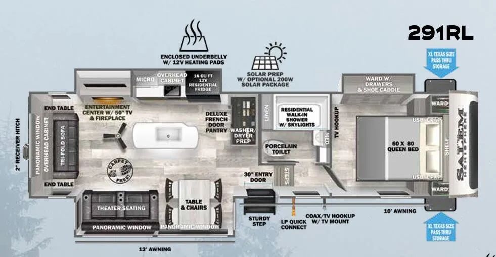 Forest River Salem Hemisphere 291RL floor plan