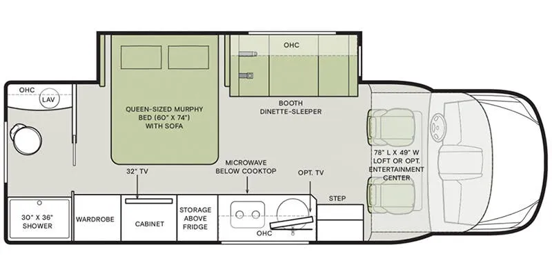 2025 Tiffin Wayfarer 25 XRW floor plan