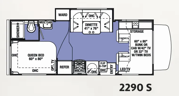 Forest River Sunseeker 2290S floor plan
