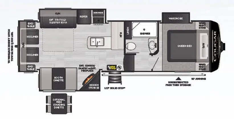 Keystone Cougar Half-Ton 27SGS floor plan