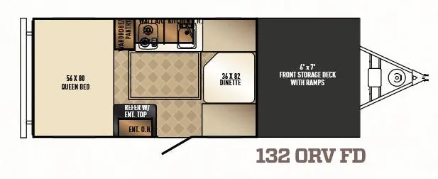 Palomino PaloMini 132 ORV FD floor plan