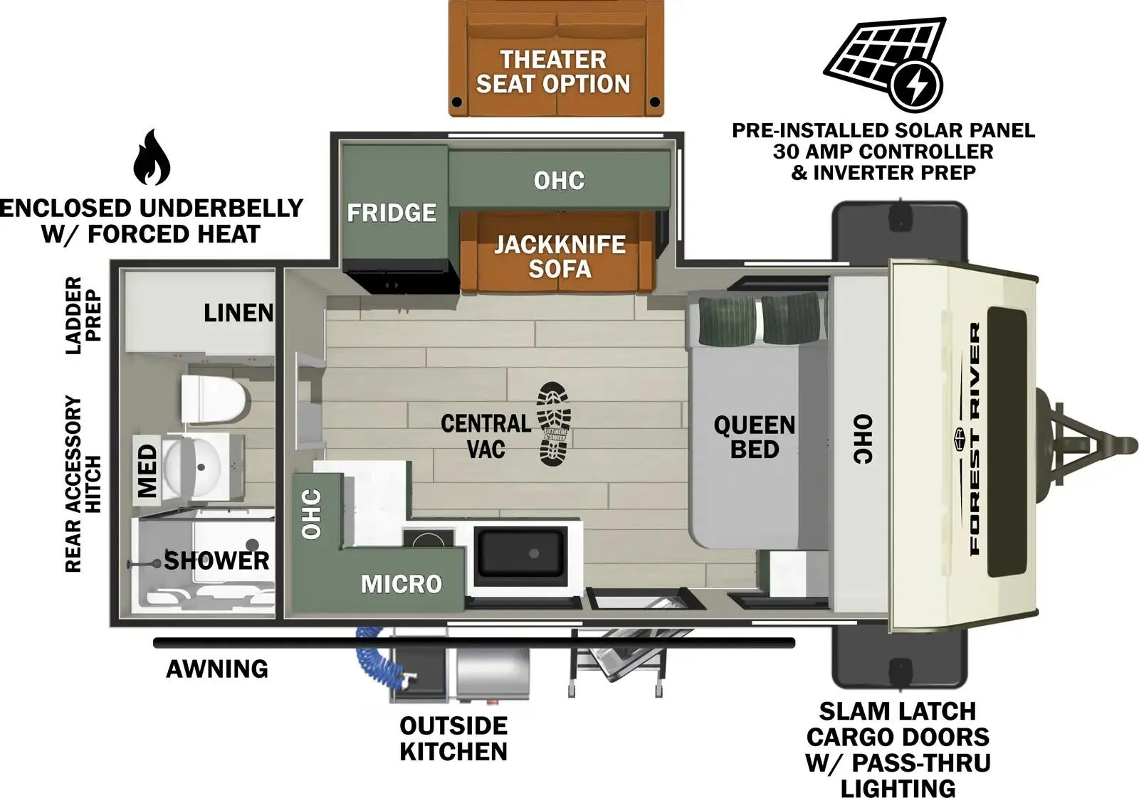 Forest River No Boundaries Beast Mode NB183 floor plan
